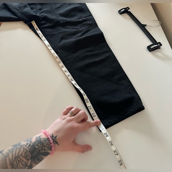 Carhartt WIP Work In Progress Fatigue Pant Heavy Canvas Black Workwear Crop - Picture 8 of 8